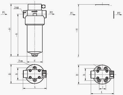 ZU-H、QU-H系列壓力管路過濾器管路連接